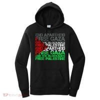 Free Palestine Arabic Palestine Gaza Jerusalem Support Flag Women's Hoodie thumb 0