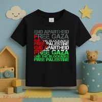 Free Palestine Arabic Palestine Gaza Jerusalem Support Flag Toddler T-Shirt thumb 3