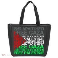 Free Palestine Arabic Palestine Gaza Jerusalem Support Flag Tote Bag thumb 0