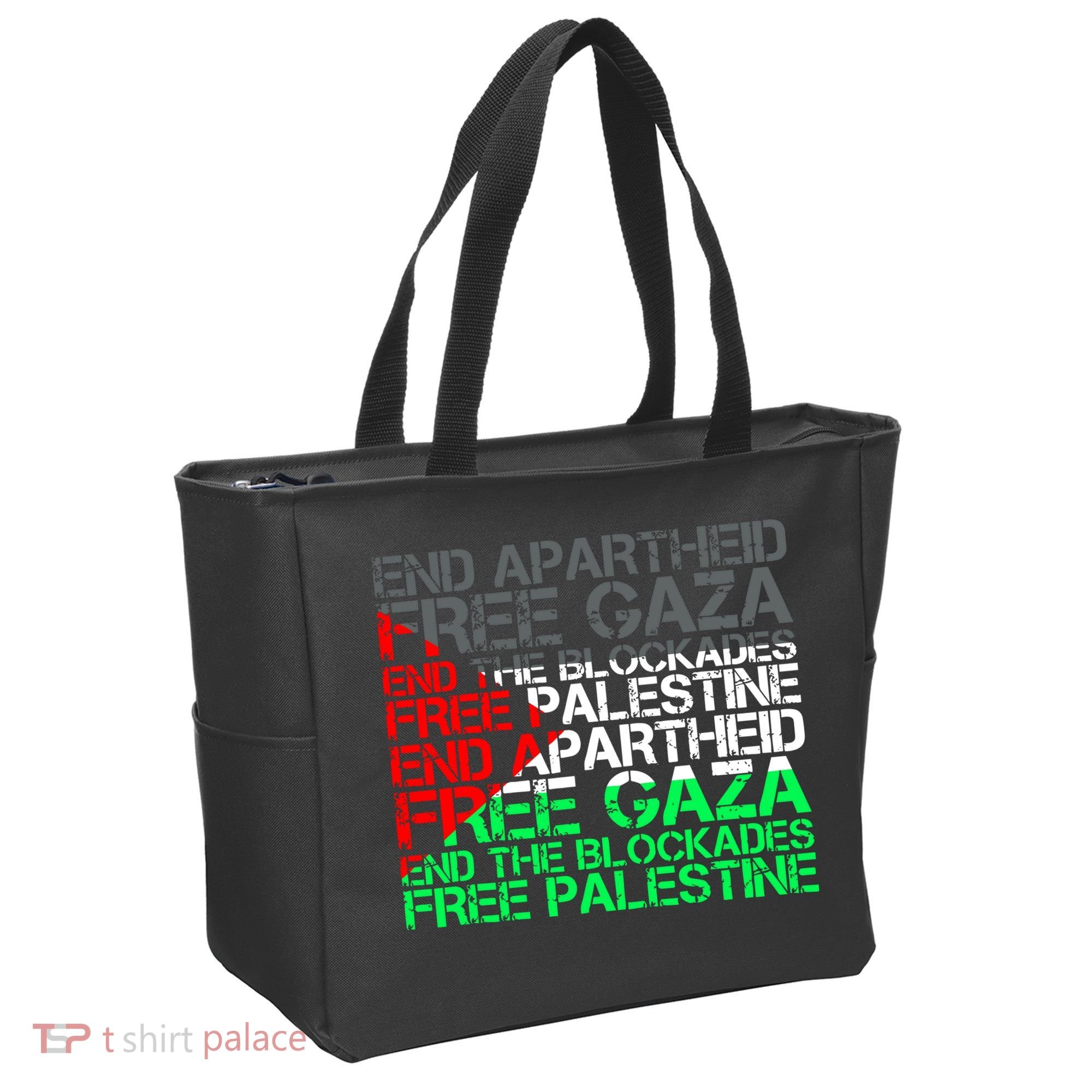 Free Palestine Arabic Palestine Gaza Jerusalem Support Flag Tote Bag