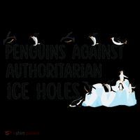 Funny Penguins Against Authoritarian Ice Holes Protest Coffee Mug thumb 5