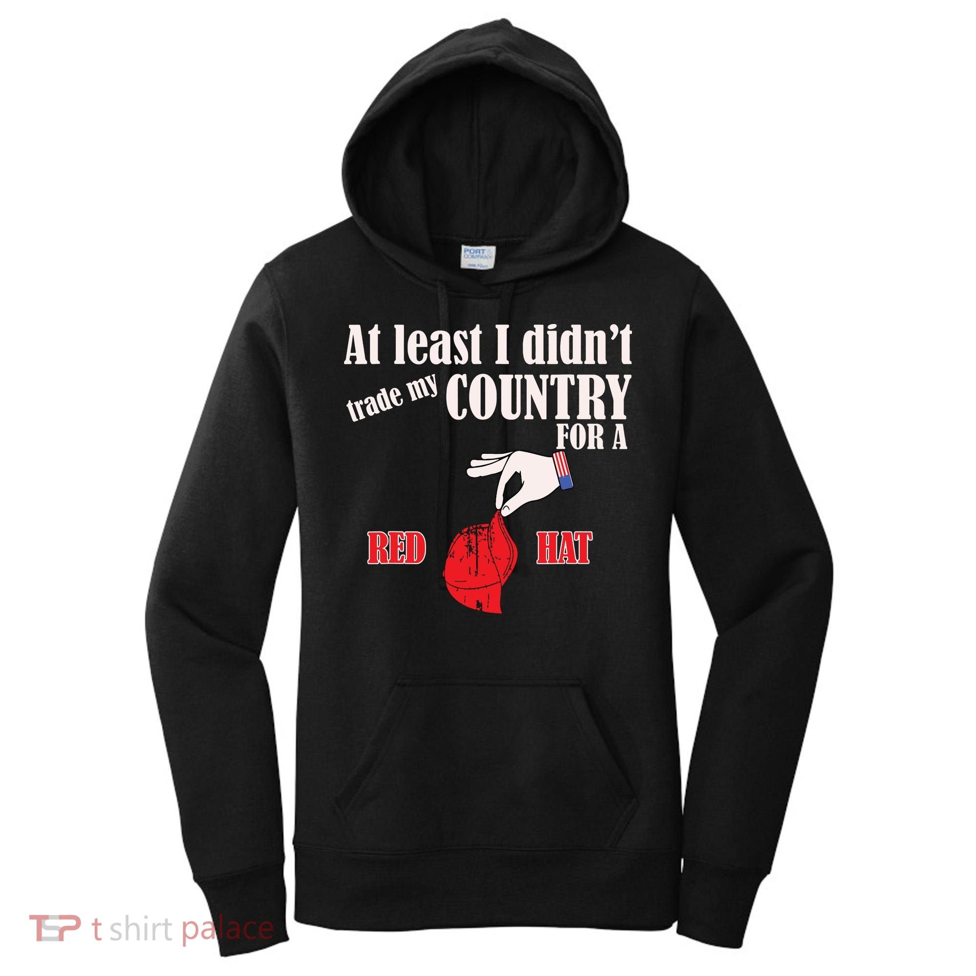 Funny Proamerica Antitrump American Usa Flag Democracy Women's Hoodie