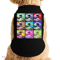 Fine Pop Art Great Wave Retro Doggie Tank thumb 0