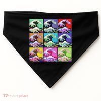 Fine Pop Art Great Wave Retro USA-Made Doggie Bandana thumb 0