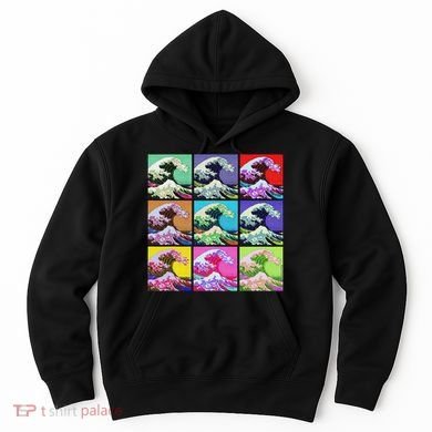 Fine Pop Art Great Wave Retro Hoodie