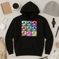 Fine Pop Art Great Wave Retro Hoodie thumb 3