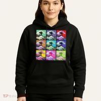 Fine Pop Art Great Wave Retro Hoodie thumb 5