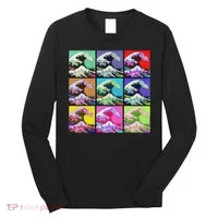 Fine Pop Art Great Wave Retro Long Sleeve Shirt thumb 0