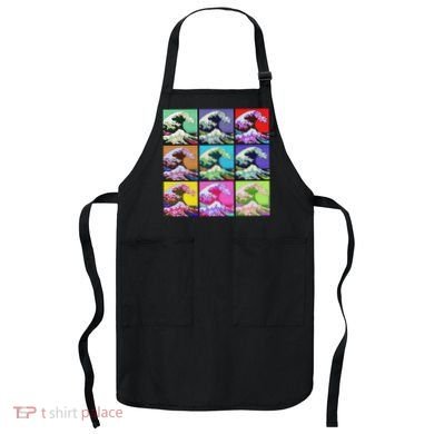 Fine Pop Art Great Wave Retro Apron