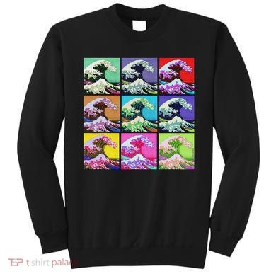 Fine Pop Art Great Wave Retro Sweatshirt