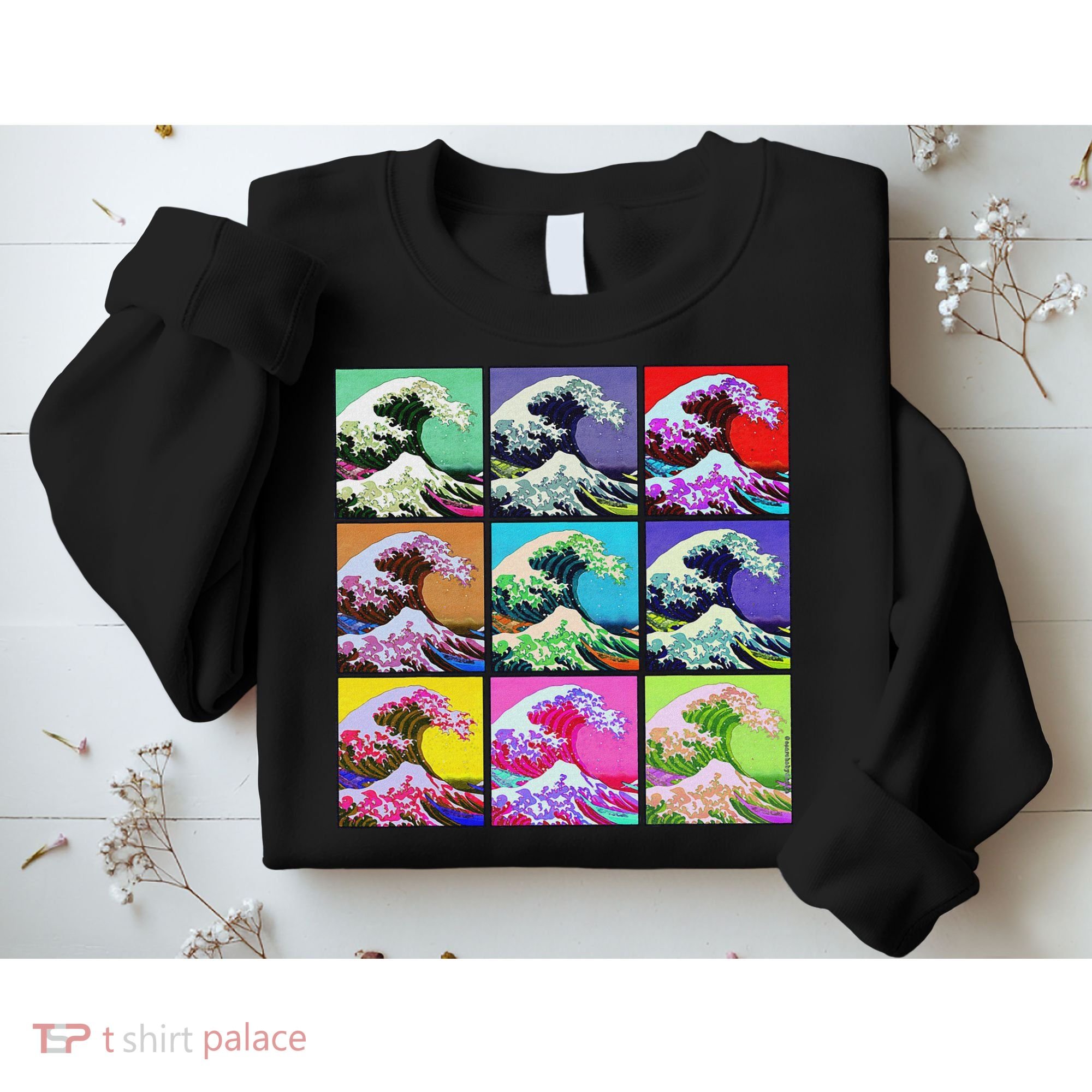 Fine Pop Art Great Wave Retro Sweatshirt