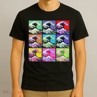 Fine Pop Art Great Wave Retro T-Shirt thumb 3