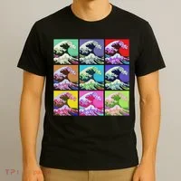 Fine Pop Art Great Wave Retro T-Shirt thumb 3