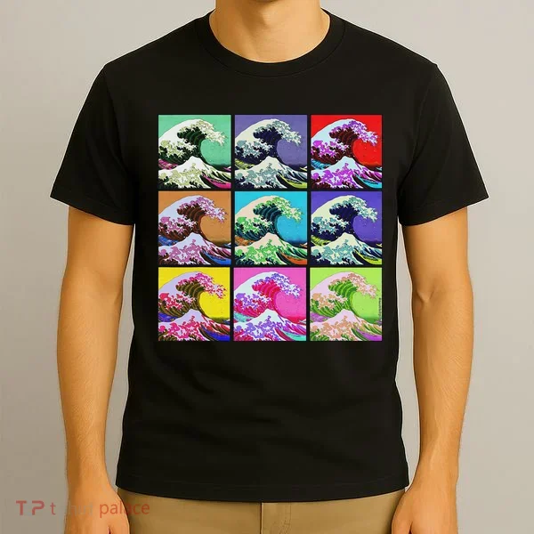 Fine Pop Art Great Wave Retro T-Shirt