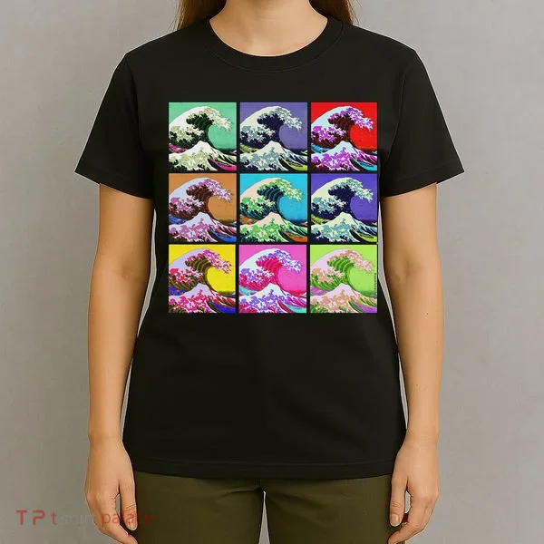 Fine Pop Art Great Wave Retro T-Shirt