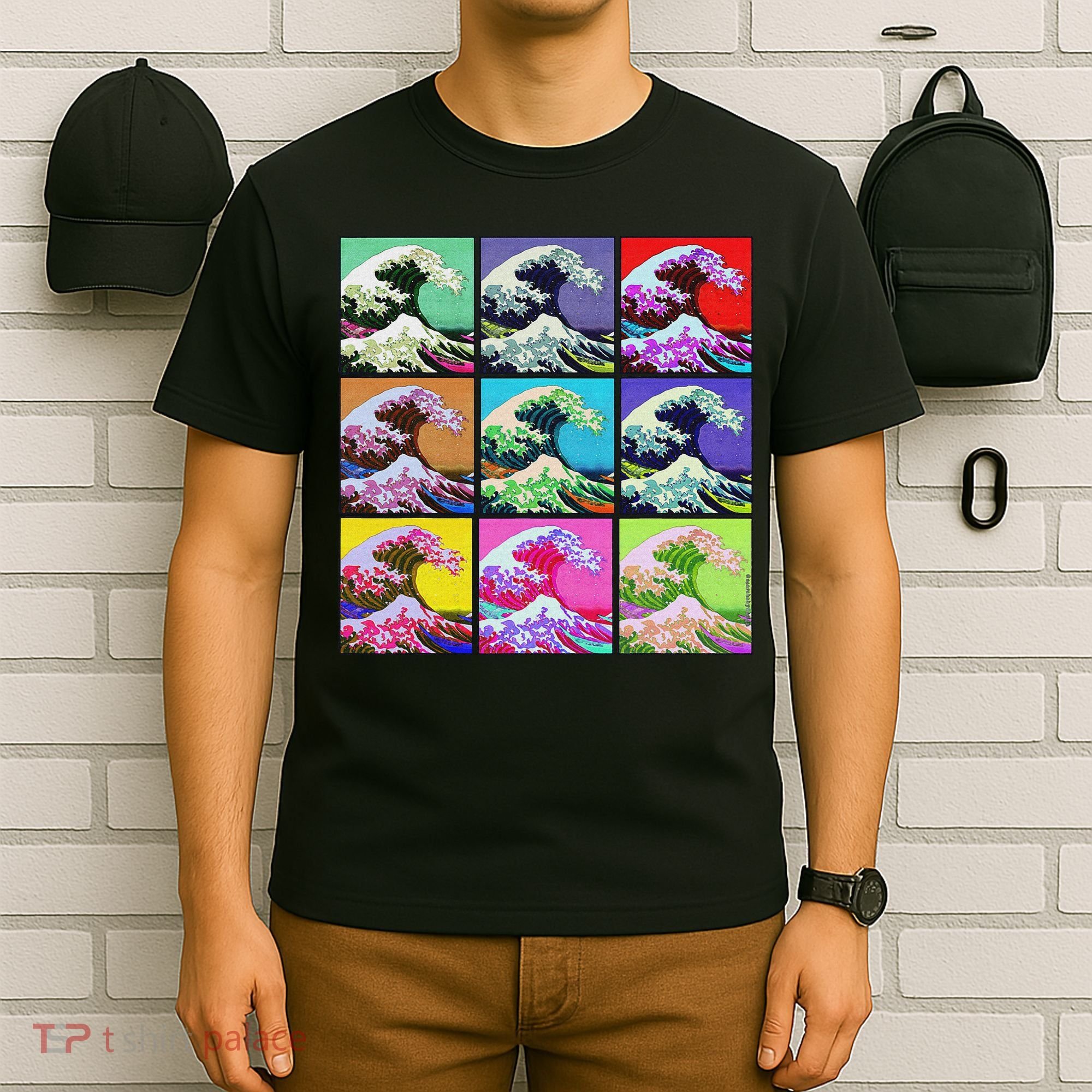 Fine Pop Art Great Wave Retro T-Shirt