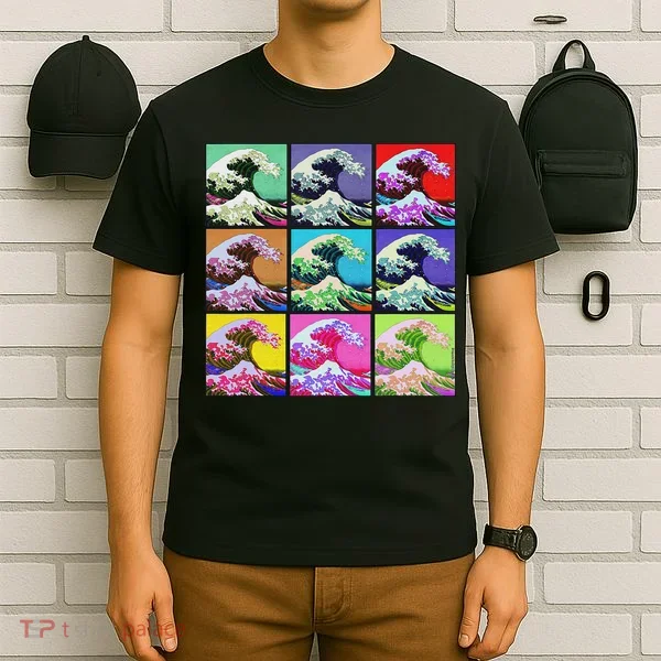 Fine Pop Art Great Wave Retro T-Shirt