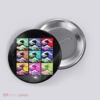 Fine Pop Art Great Wave Retro Button thumb 0