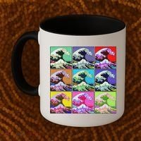 Fine Pop Art Great Wave Retro Coffee Mug thumb 2
