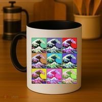 Fine Pop Art Great Wave Retro Coffee Mug thumb 4