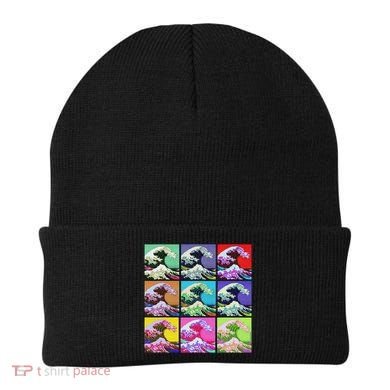 Fine Pop Art Great Wave Retro Beanie