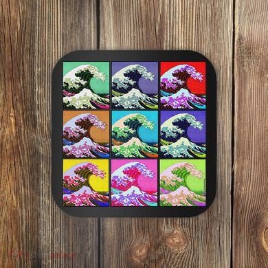 Fine Pop Art Great Wave Retro Coaster