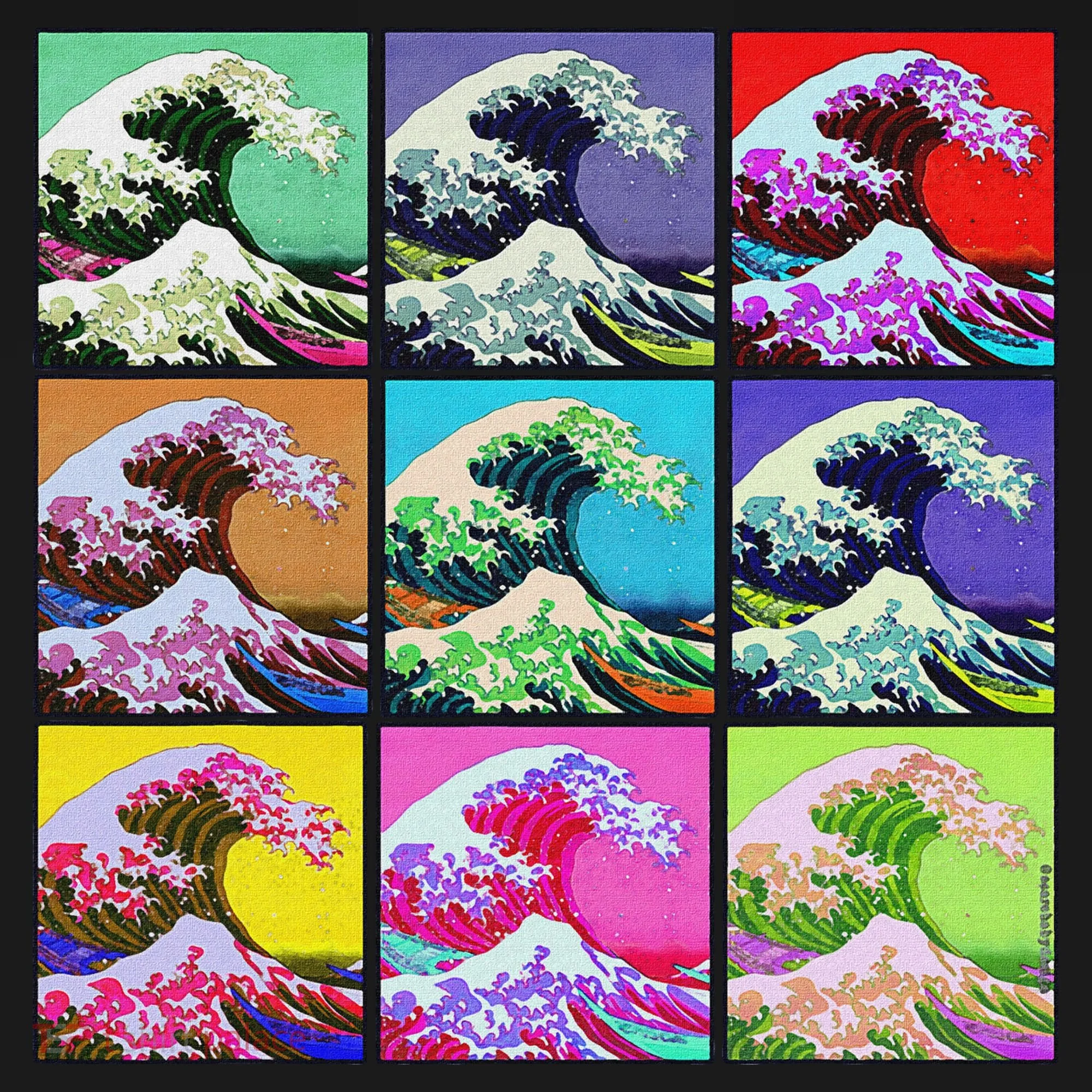 Fine Pop Art Great Wave Retro Mousepad