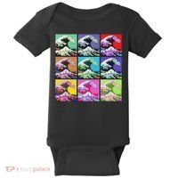 Fine Pop Art Great Wave Retro Baby Bodysuit thumb 0