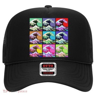 Fine Pop Art Great Wave Retro Hat