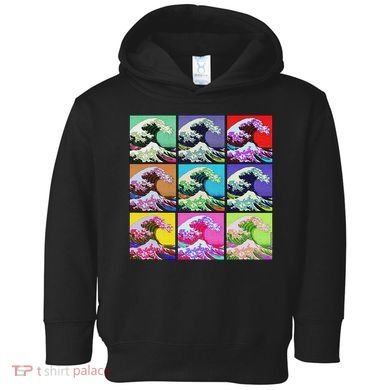 Fine Pop Art Great Wave Retro Toddler Hoodie