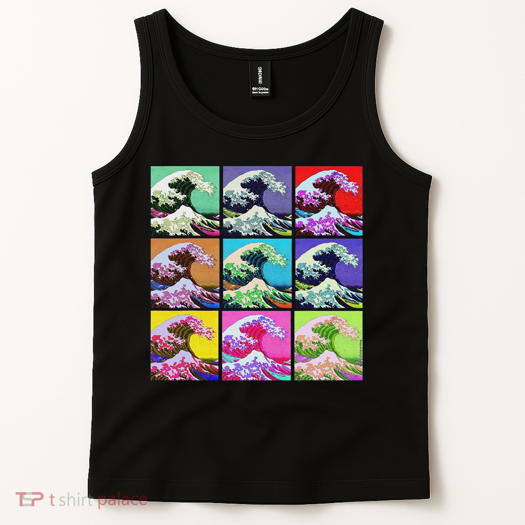 Fine Pop Art Great Wave Retro Tank Top