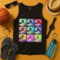 Fine Pop Art Great Wave Retro Tank Top thumb 4