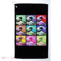 Fine Pop Art Great Wave Retro Golf Towel thumb 0