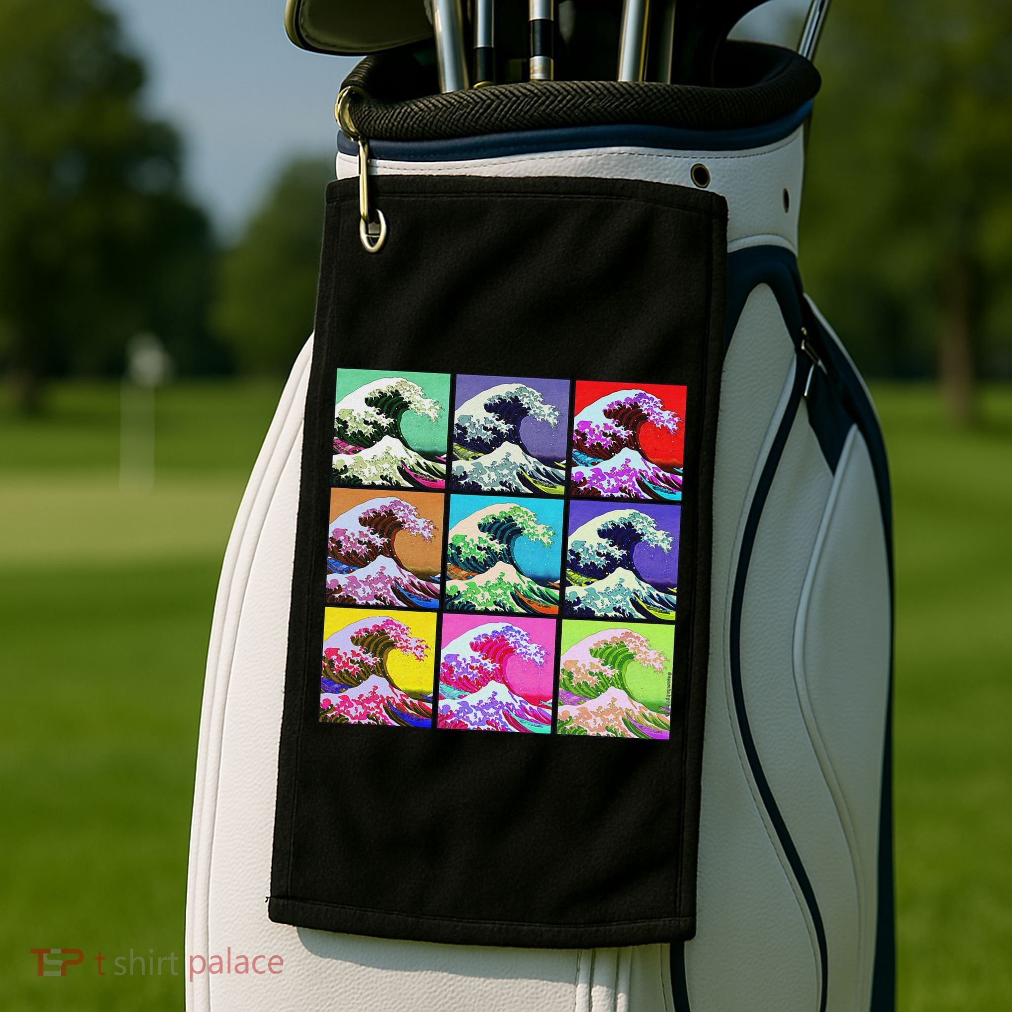 Fine Pop Art Great Wave Retro Golf Towel