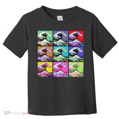 Fine Pop Art Great Wave Retro Toddler T-Shirt