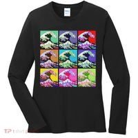 Fine Pop Art Great Wave Retro Women's Long Sleeve Shirt thumb 0