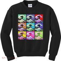 Fine Pop Art Great Wave Retro Kids Sweatshirt thumb 0