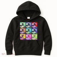 Fine Pop Art Great Wave Retro Kids Hoodie thumb 0