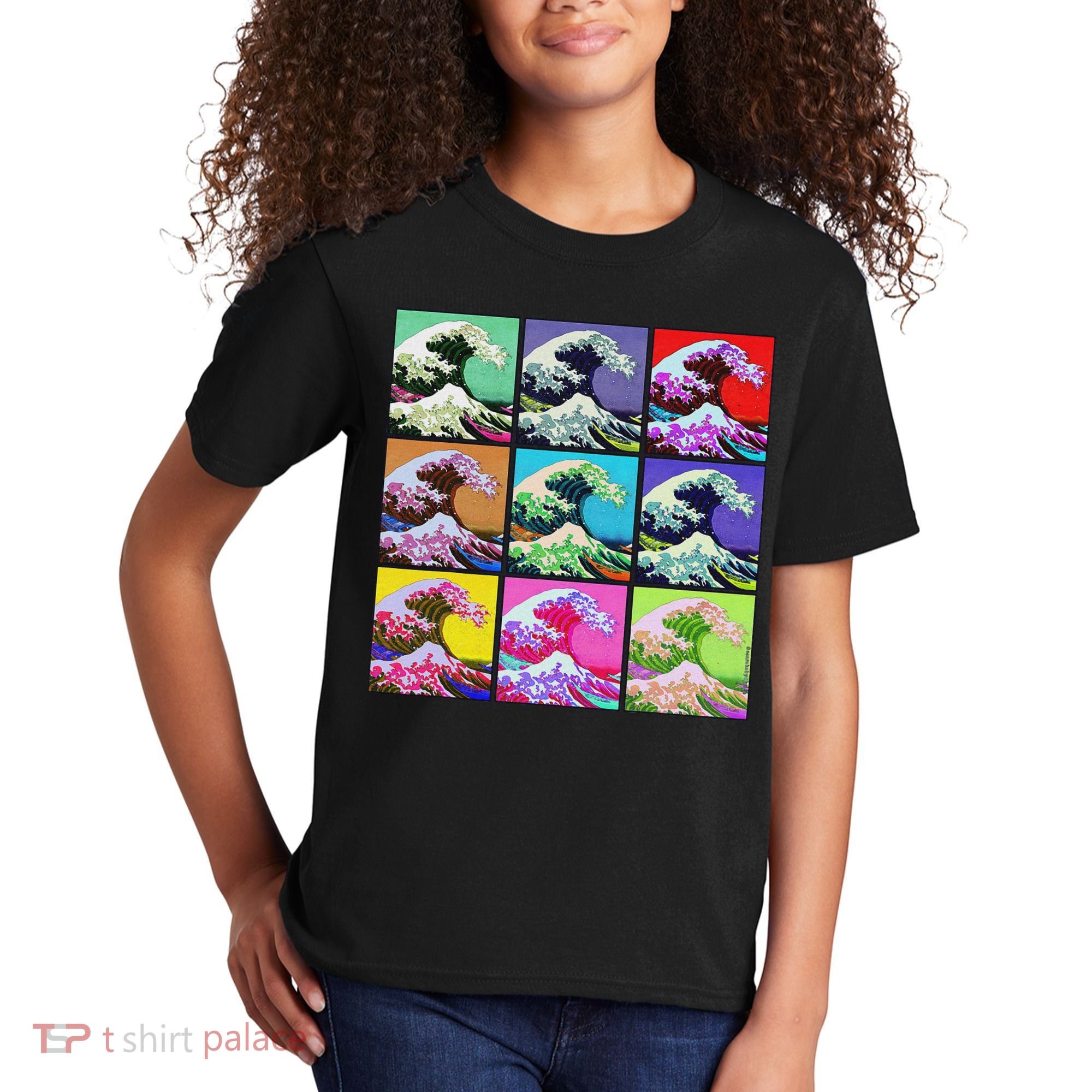 Fine Pop Art Great Wave Retro Kids T-Shirt