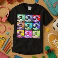 Fine Pop Art Great Wave Retro Kids T-Shirt thumb 3