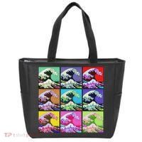 Fine Pop Art Great Wave Retro Tote Bag thumb 0
