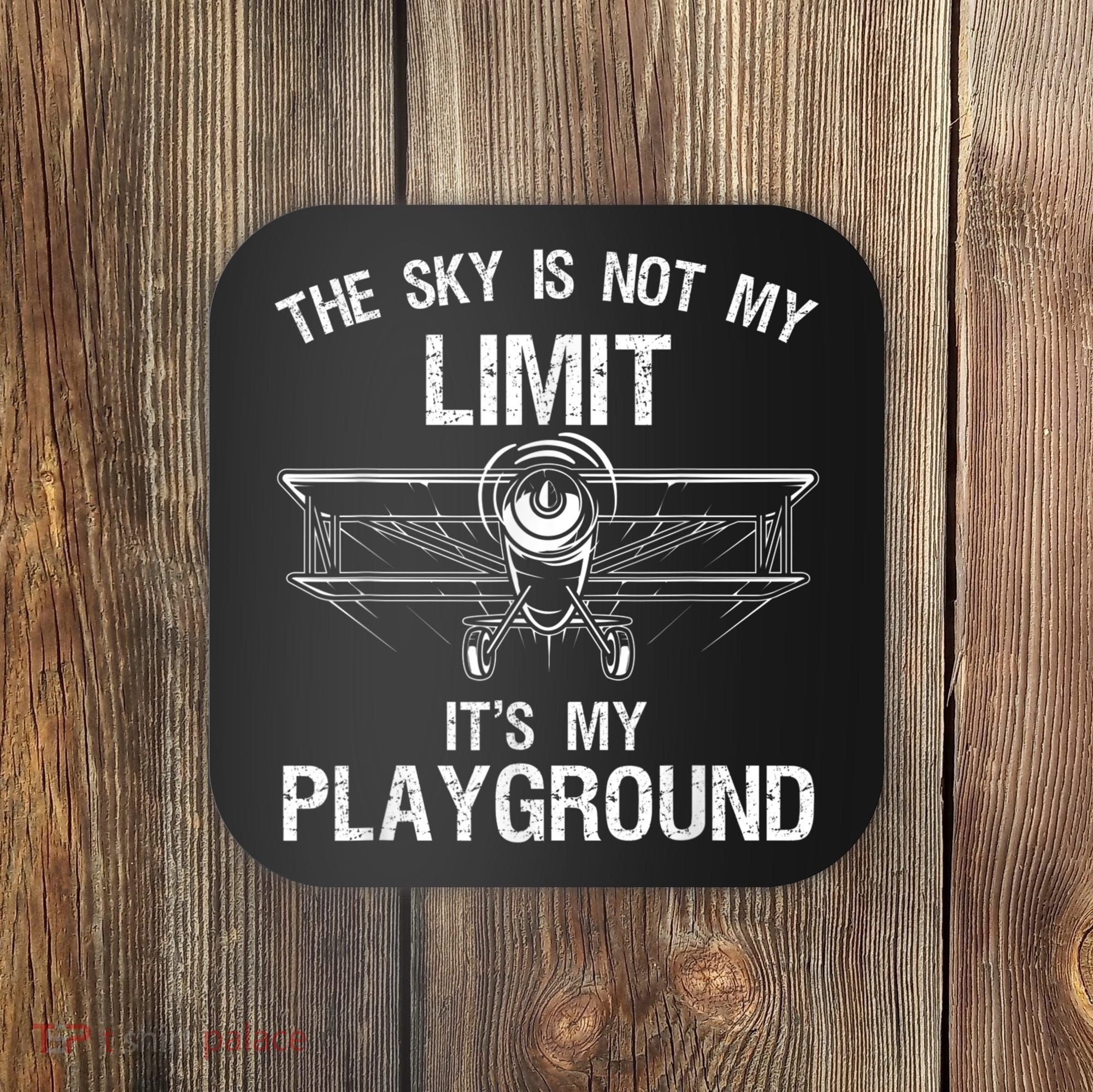 Funny Pilot Art For Men Women Airplane Pilot Aviation Coaster