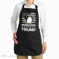 Funny Penguins Against Trump Penguin Flippers Up Resist Apron thumb 2