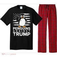 Funny Penguins Against Trump Penguin Flippers Up Resist Pajama Set thumb 0