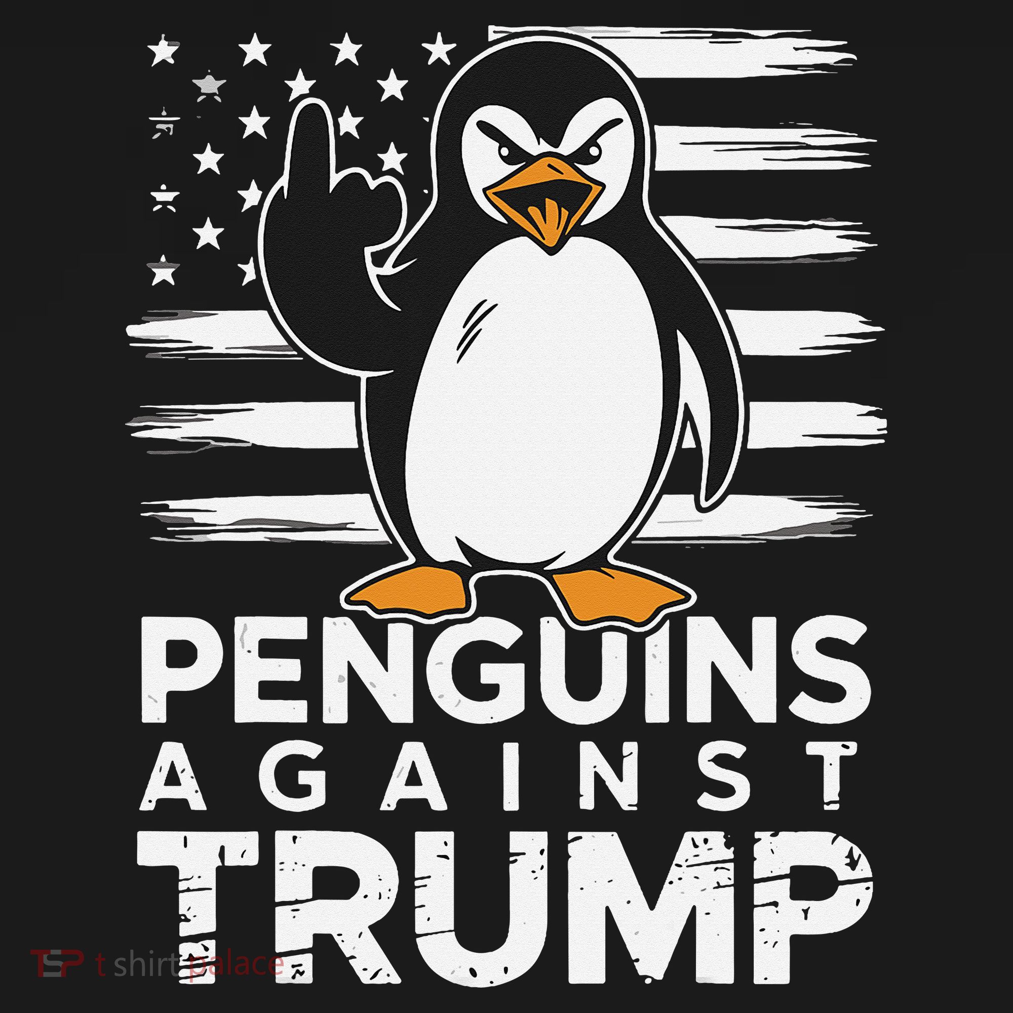 Funny Penguins Against Trump Penguin Flippers Up Resist Women's Hoodie