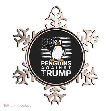 Funny Penguins Against Trump Penguin Flippers Up Resist Ornament