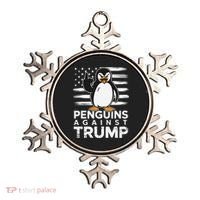 Funny Penguins Against Trump Penguin Flippers Up Resist Ornament thumb 0