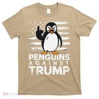 Funny Penguins Against Trump Penguin Flippers Up Resist T-Shirt thumb 0