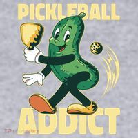 Funny Pickleball Addict Women's Racerback Cropped Tank thumb 2
