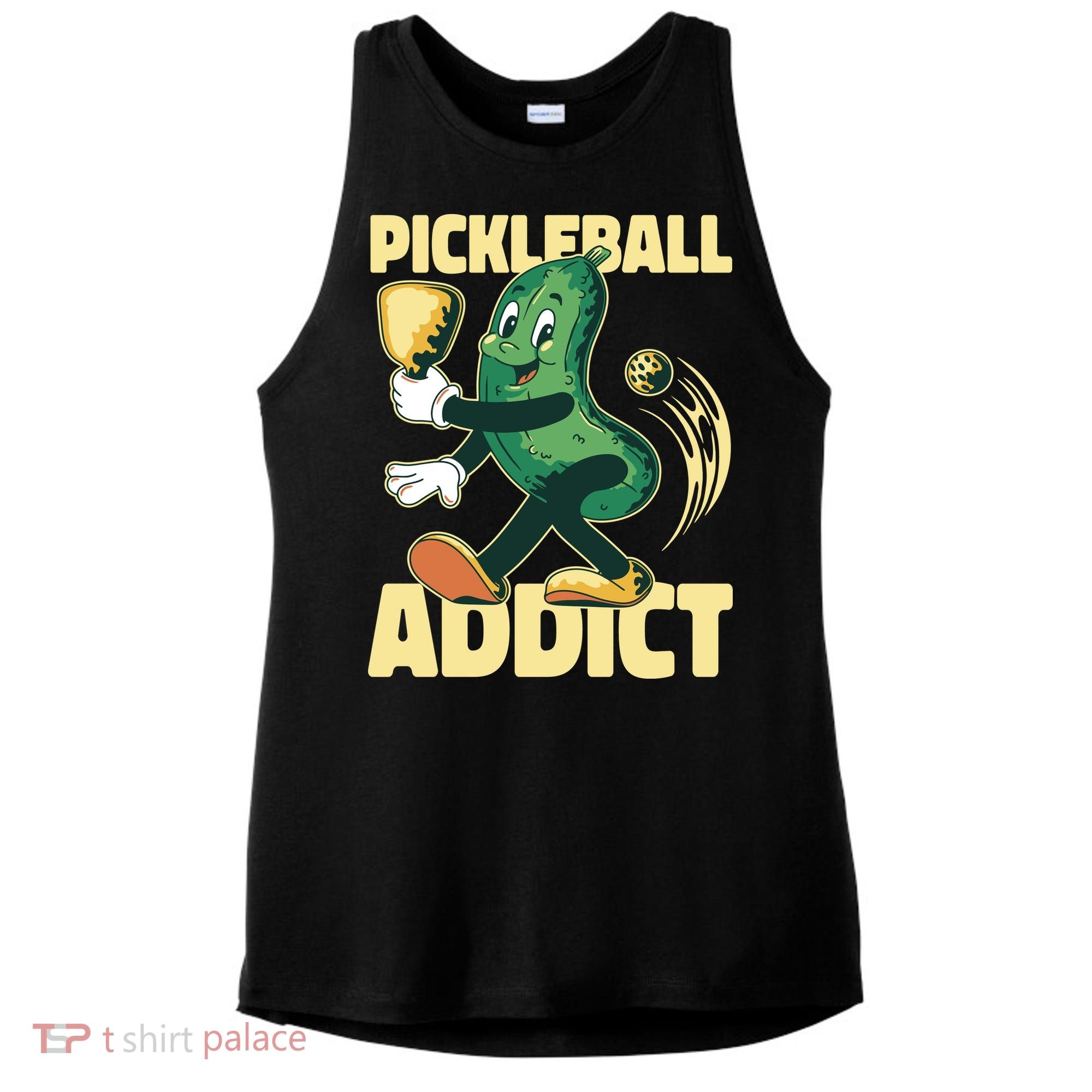 Funny Pickleball Addict Ladies PosiCharge Tri-Blend Wicking Tank
